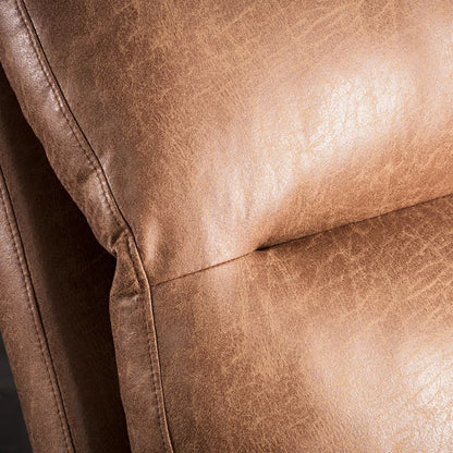 Faux Leather Accent Chair with Ottoman