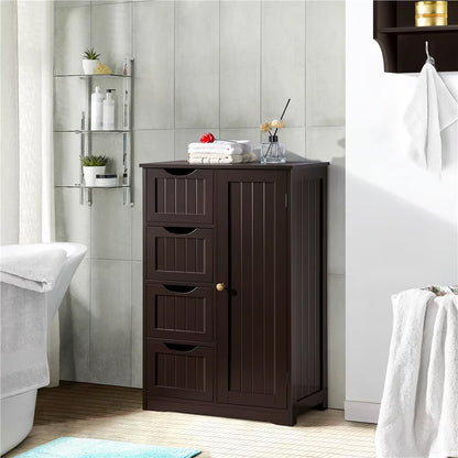 Wooden Bathroom Cabinet Storage Cabinet Espresso