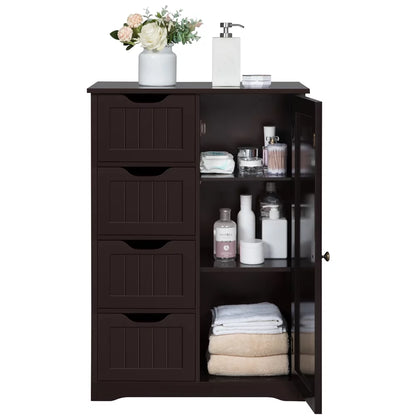 Wooden Bathroom Cabinet Storage Cabinet Espresso